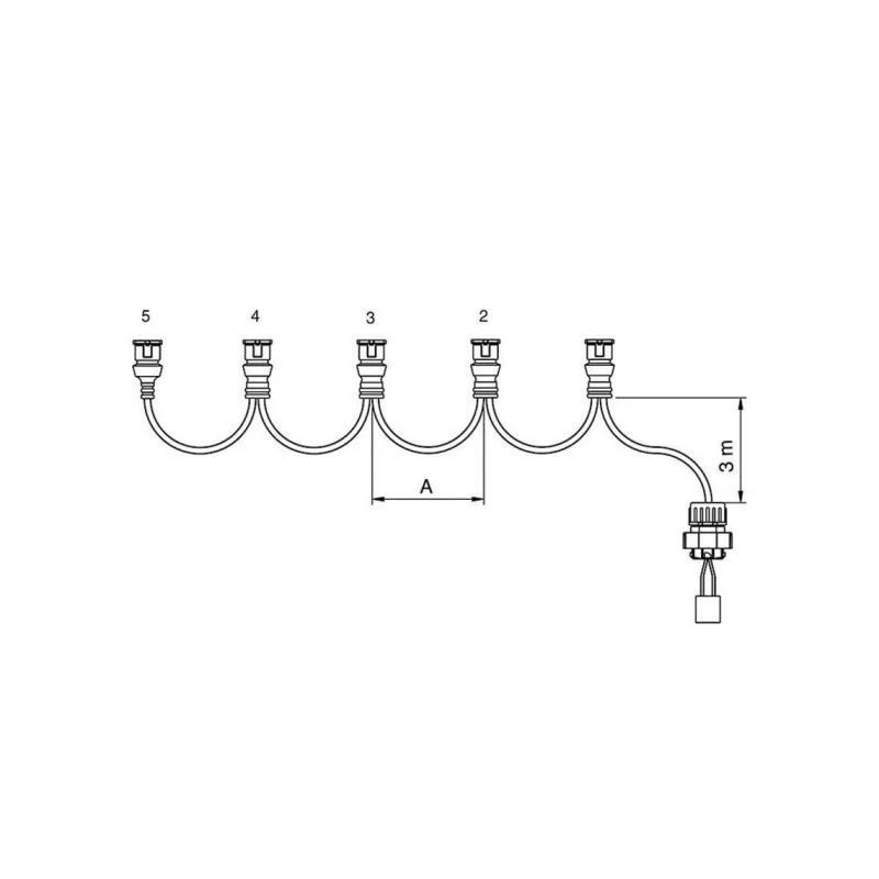 FCA - Side light harness 4 JPT connectors 5.5 m vignal 280139 FCA - Side light harness 4 JPT connectors 5.5 m vignal 280139