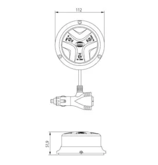 Faro Magnetico Dasteri DSL 480M 12/24 Volt