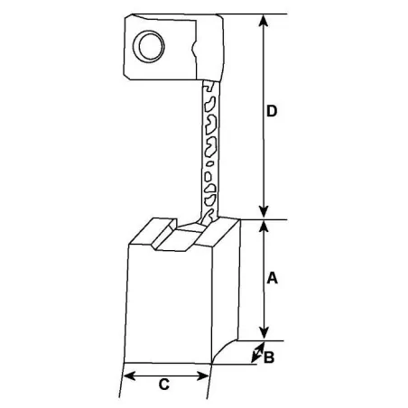 2CV JSX52 Anlasser-Kohlebürsten