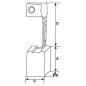 Escovas de carbono para arranque 2CV JSX52