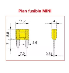 MINI-SICHERUNGEN 25 AMPERE x25