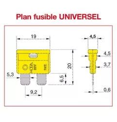 Fusible UNIVERSAL SAE J 1284 / DIN 72581 - ISO 8820