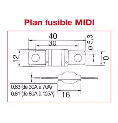 MIDI FUSE 150 AMPERES x10