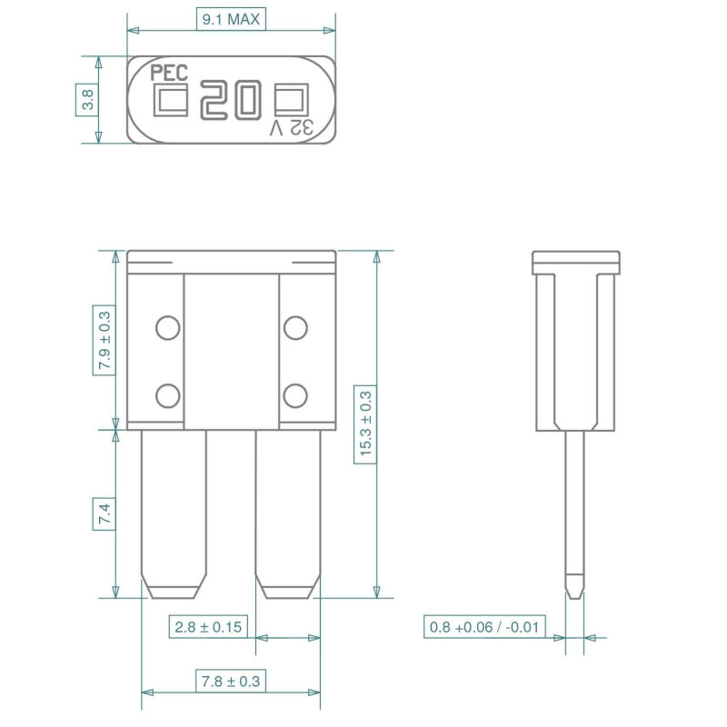 Fusible MIKRO- ISO 8820 20A