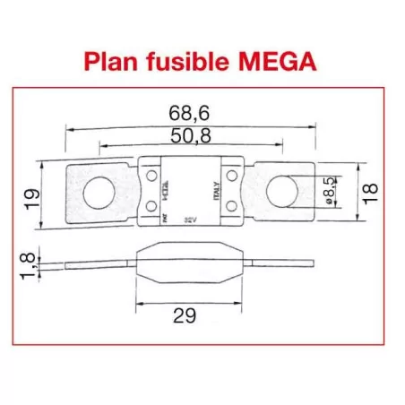 Fusible MEGA 100A