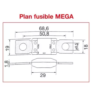 MEGA FUSÍVEL 500 A x10