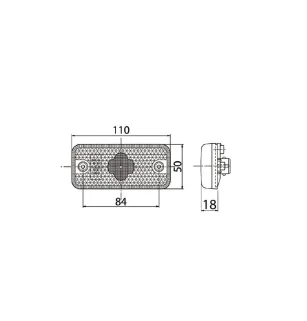 SMD98 LED - Vorderes LED-Positionslicht 24V Crystal Vignal D11399