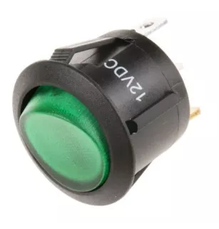 Interruptor oscilante iluminado verde liga-desliga