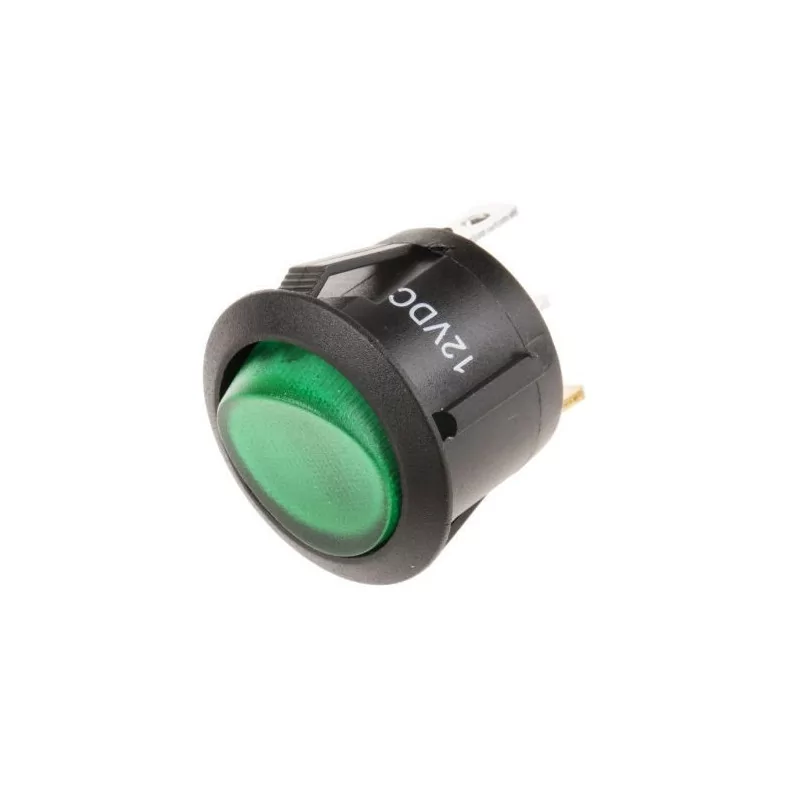 Illuminated Rocker Switch Green On-Off