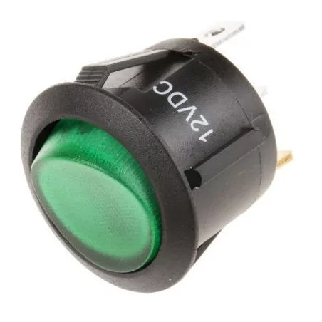 Illuminated Rocker Switch Green On-Off