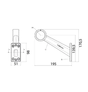 DX - Luce d'ingombro e d'ingombro Lampadine 12/24V cristallo + rossa montaggio su modulo di giunzione