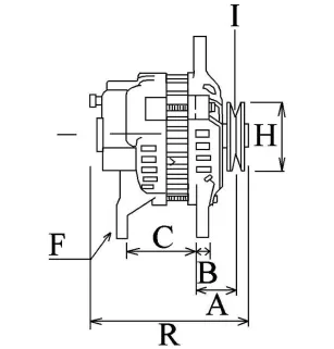 Alternador 14 Voltios 55 A, Delco 10479924, Caja A130672Z