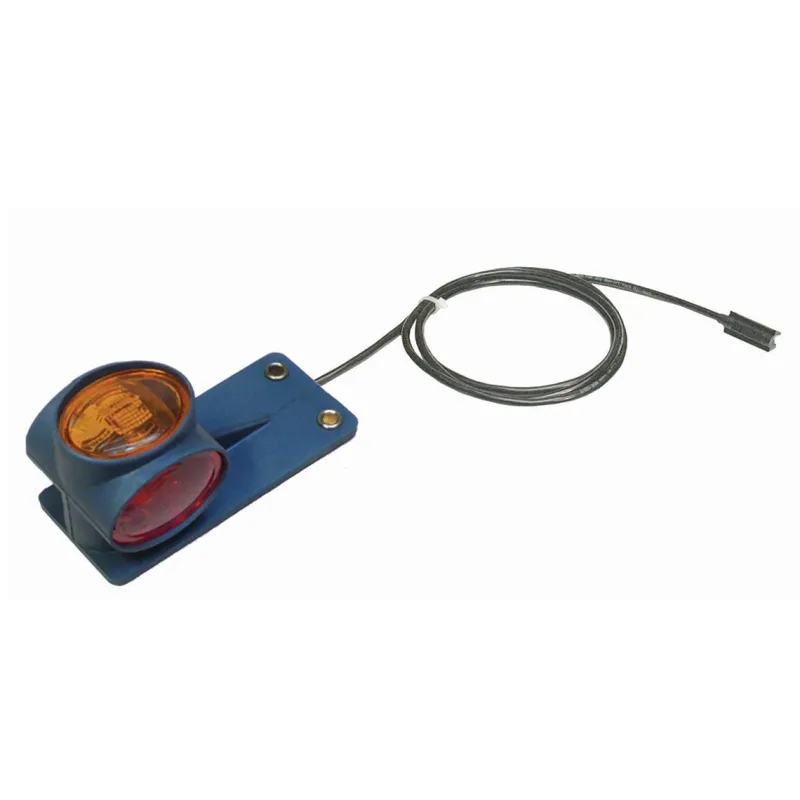 DX - Lâmpadas de folga e folga 12/24V cristal + vermelho + âmbar clique no cabo