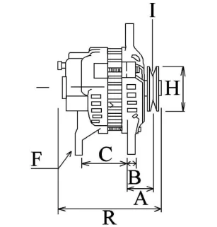 Alternatore 14 Volt 55 A, Valeo 436549, Hitachi LR150-165