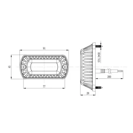 DL small - Feu de pénétration LED compact ambre VIGNAL D13860