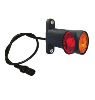 DX LED - Luz de gálibo LED simétrica 12/24V cristal + rojo + ámbar VIGNAL D13875