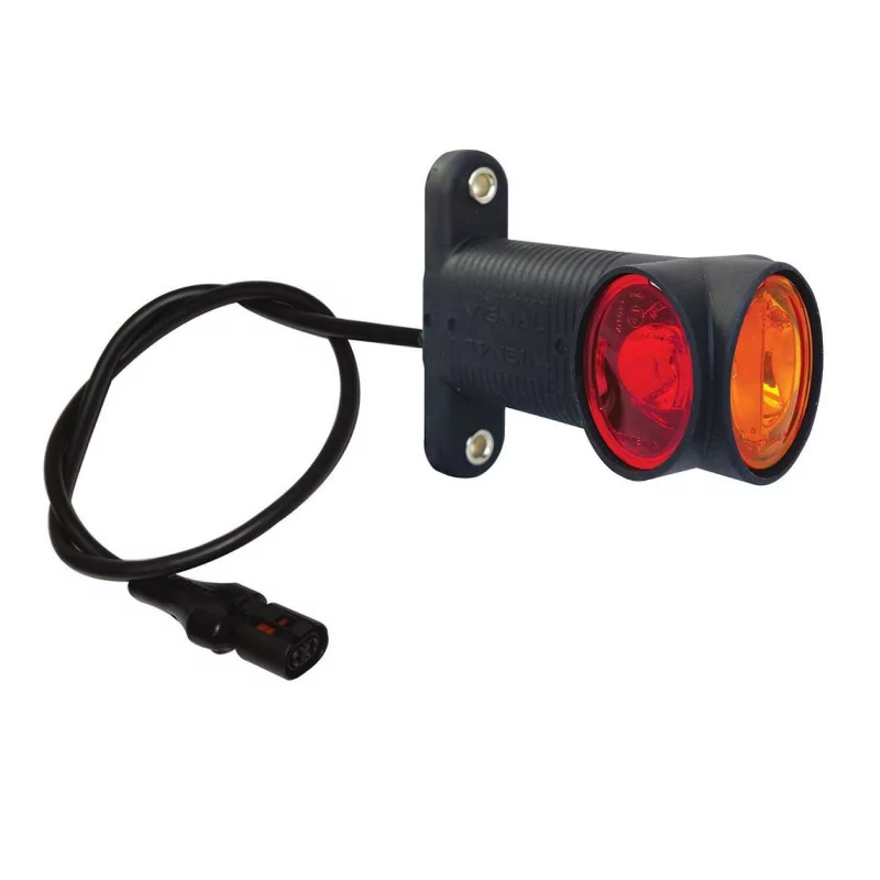 DX LED - 12/24V LED symmetrical clearance light crystal + red + amber VIGNAL D13875 DX LED - 12/24V LED symmetrical clearance light crystal + red + amber VIGNAL D13875