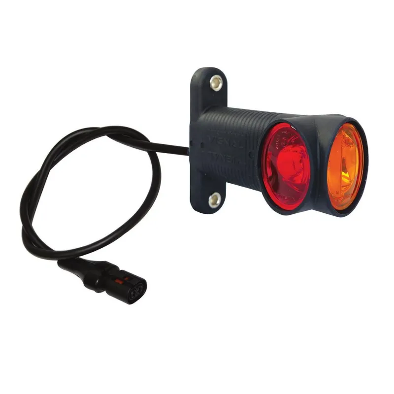 DX LED - Luz de gálibo LED simétrica 12/24V cristal + rojo + ámbar VIGNAL D13875 DX LED - Luz de gálibo LED simétrica 12/24V cristal + rojo + ámbar VIGNAL D13875