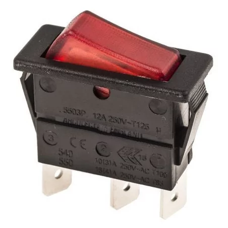 Illuminated Rocker Switch Red On-Off