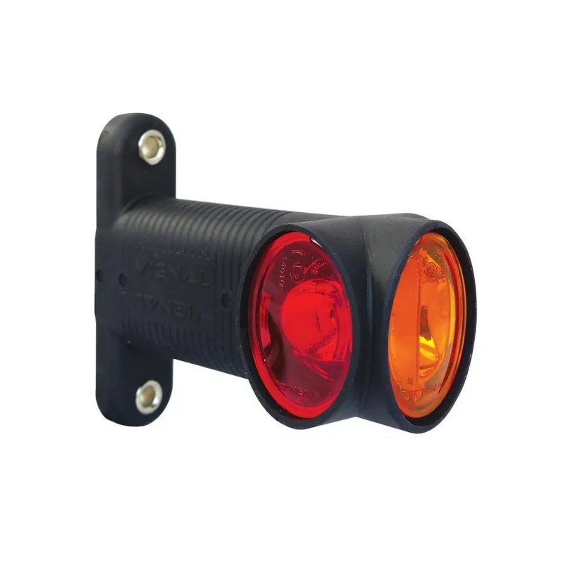 DX LED - 12/24V LED symmetrical clearance light crystal + red + amber VIGNAL D14030 DX LED - 12/24V LED symmetrical clearance light crystal + red + amber VIGNAL D14030