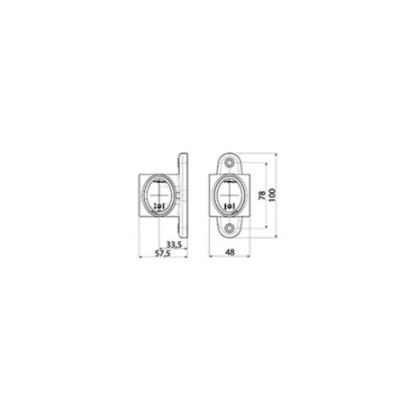 DX LED - Feu de gabarit symétrique LED 12/24V cristal + rouge + ambre VIGNAL D14035