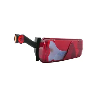 DXLC8 - 12/24V LED Clearance and Marker Light Crystal + Red + Amber Mounting on LC8
