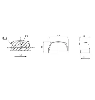 BX868 - Luce targa compatta a LED VIGNAL D14116