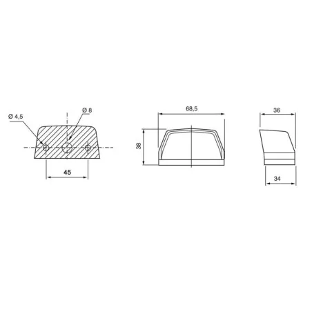 BX868 - Eclaireur de plaque LED compact VIGNAL D14116