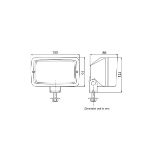 Q H3 - Phare de travail Halogène 12V, 24V, 36V, 48V, 80V VIGNAL QH3RANGE_FL