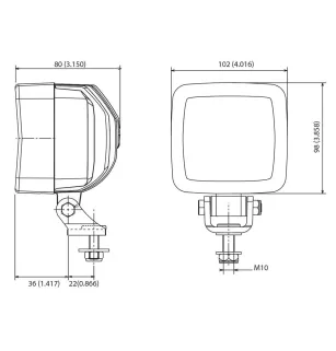 SHD 2000 LED - Phare de travail Heavy LED 12/100V VIGNAL D14162