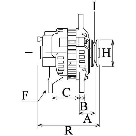 Lichtmaschine 14V 50Amp HC-Cargo 110330, DAF 1516835R, 1516878R, Nissan 23100-05B10, 23100-10B10, 23100-10W01, 23100-27G00