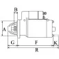 Démarreur 12V 1.0Kw 9 dents, Nissan 23300-18000, 23300-18005, 23300-18015, 23300-18016, 23300-H0100, 23300-H0101