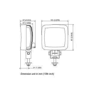 SL 850 LED REVERSE - Service light LED 12/24V Homologué ADR VIGNAL D14288