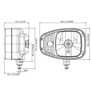 3800 H4 - Faro di guida sinistro ECE Alogeno 12/24V VIGNAL D14322