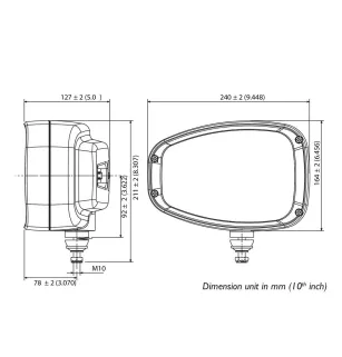 3800 LED - Faro di profondità SAE LED 12/24V VIGNAL D14324