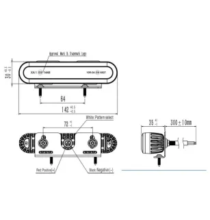 DL lang - Lange blaue LED-Einstichleuchte VIGNAL D14353