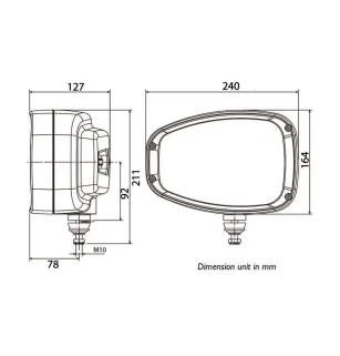 3800 LED - Rechtes Fahrlicht ECE LED 12/24V VIGNAL D14381