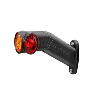 DX LED - Luz de posición lateral izquierda LED 12/24V cristal + rojo + ámbar VIGNAL D14421