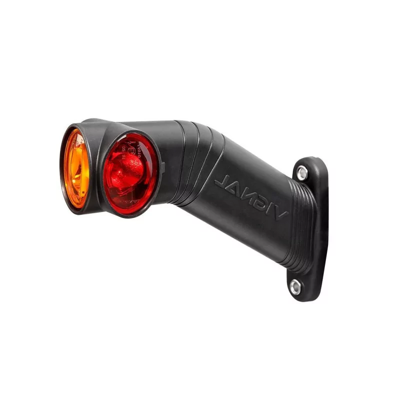 DX LED - Luz de posición lateral izquierda LED 12/24V cristal + rojo + ámbar VIGNAL D14421