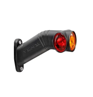 DX LED - Luz de gálibo LED derecha 12/24V cristal + rojo + ámbar VIGNAL D14422