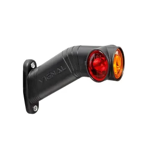 DX LED - Luz de gálibo LED derecha 12/24V cristal + rojo + ámbar VIGNAL D14424