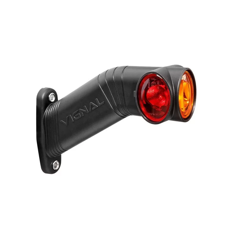 DX LED - Feu de gabarit droit LED 12/24V cristal + rouge + ambre VIGNAL D14424