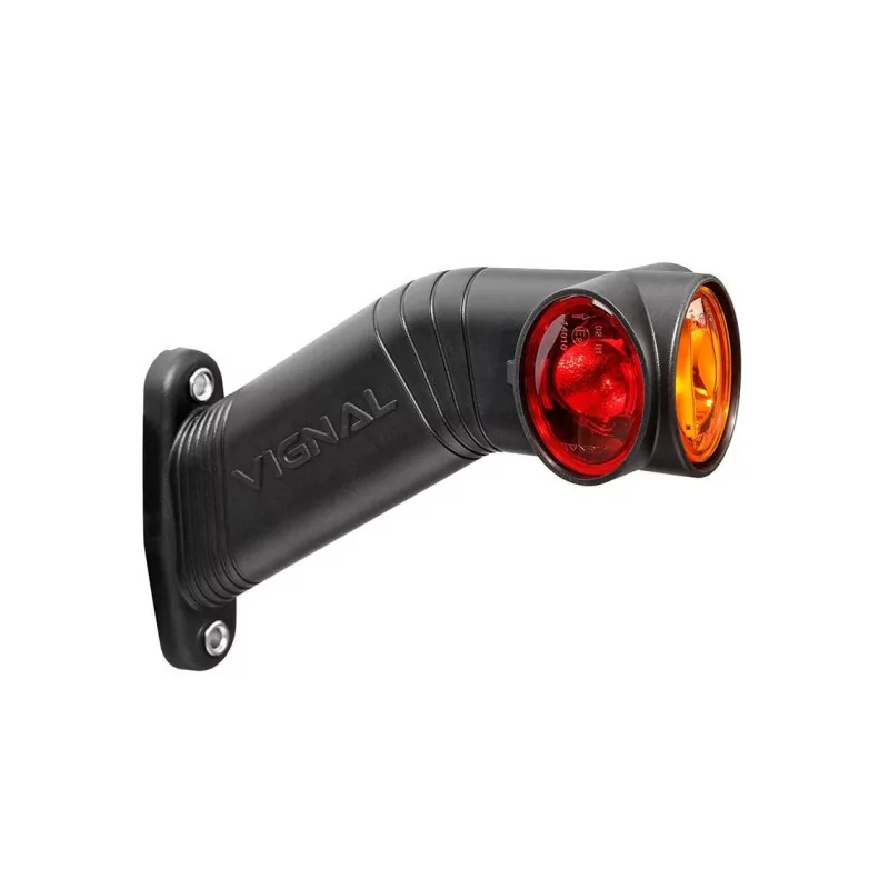 DX LED - Feu de gabarit droit LED 12/24V cristal + rouge + ambre VIGNAL D14426