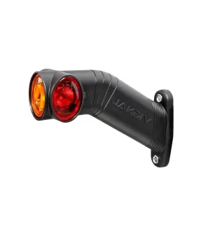 DX LED - Luz de posición lateral izquierda LED 12/24V cristal + rojo + ámbar VIGNAL D14427