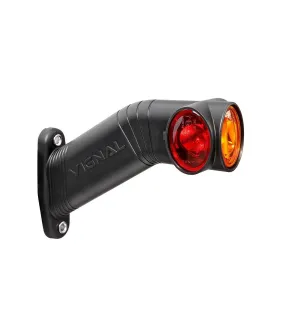 DX LED - Luz de gálibo LED derecha 12/24V cristal + rojo + ámbar VIGNAL D14428