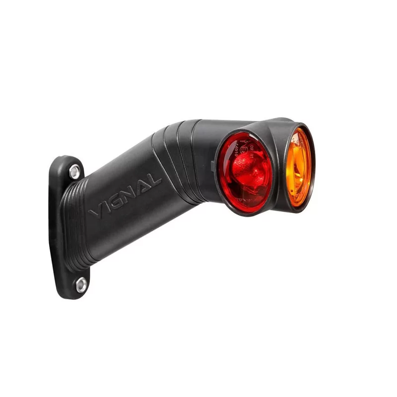 DX LED - Feu de gabarit droit LED 12/24V cristal + rouge + ambre VIGNAL D14428