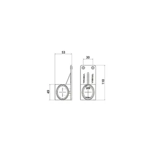 DX LED - Luz de afastamento LED esquerda 12/24V cristal + vermelho + âmbar VIGNAL AD14429