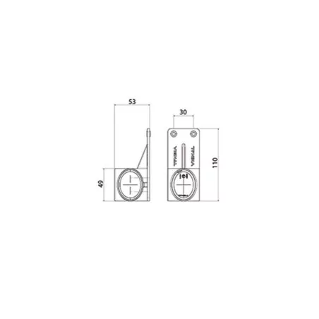 DX LED - Linker LED-Umrissleuchte 12/24V Kristall + Rot + Bernstein VIGNAL AD14429