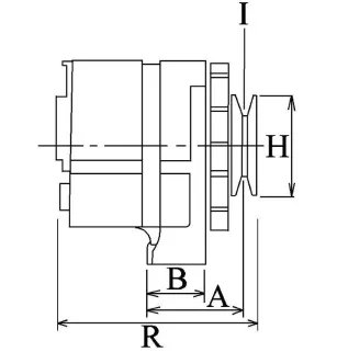 Alternador 28 voltios 175 A, Iskra 11.204.021, Caterpillar 3001117