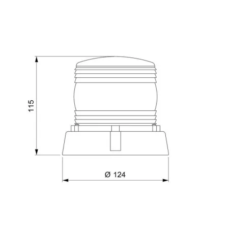 DX LED - Feu de gabarit gauche LED 12/24V cristal + rouge + ambre VIGNQL D14429